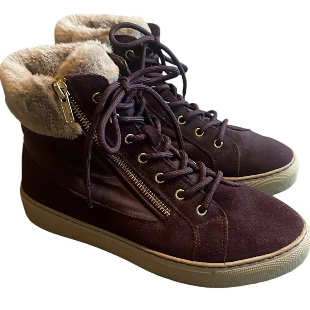 Cougar Dublin Water Proof Lace Up High Top Shoes Ankle Boots Fur Size 7 Women's